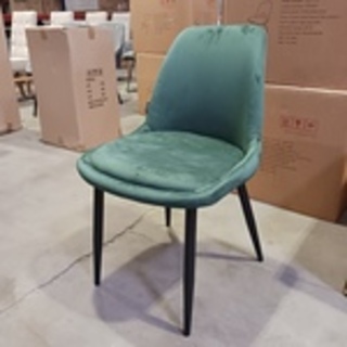 4x Velvet eetkamerstoel, Groen, 2025